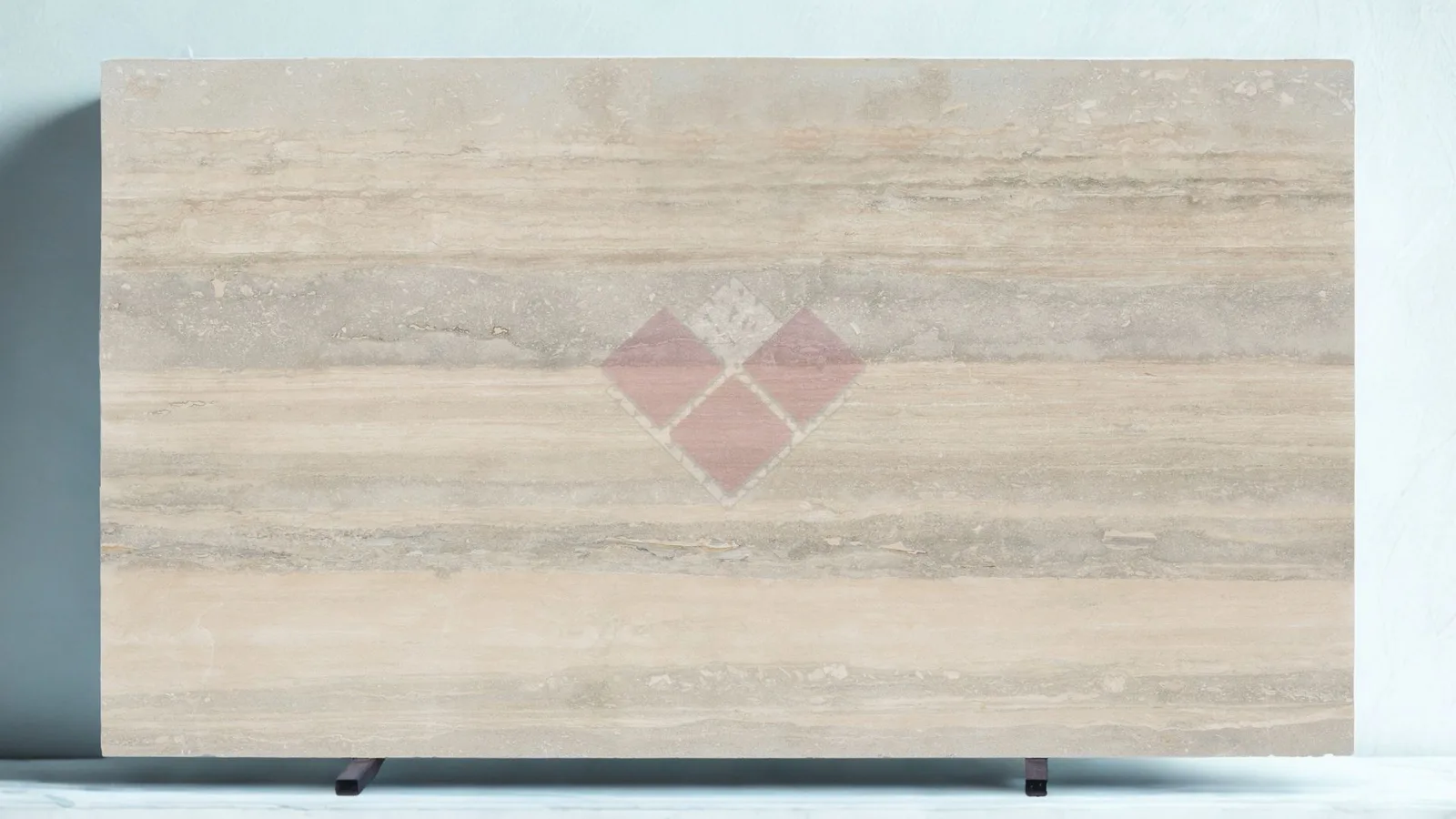 Italian Silver Travertine Slab 3/4" thick with vein cut and filled honed finish