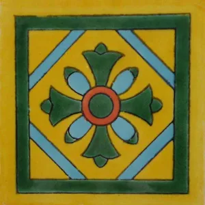 L66 - Gold Cross Talavera Tile