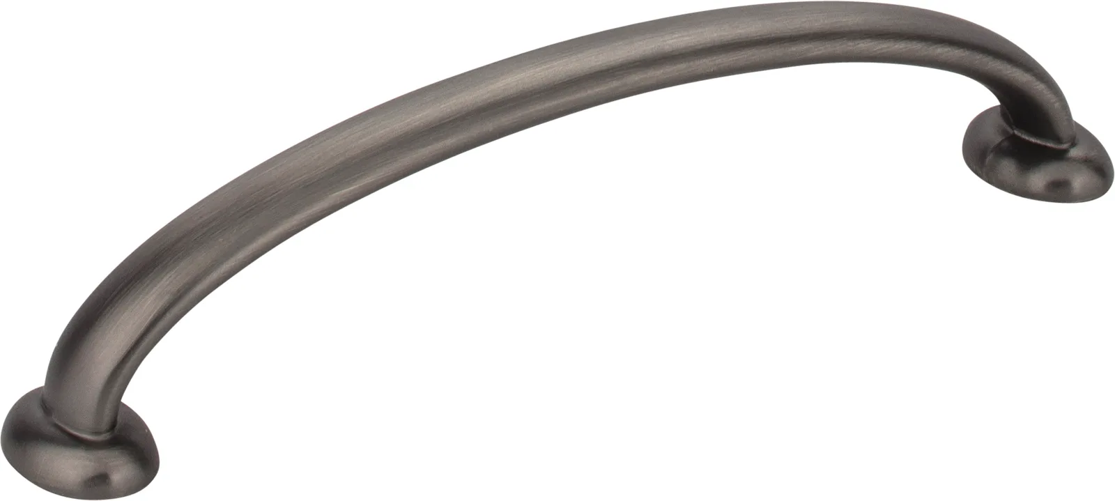 Hudson Cabinet Pull-128 in Brushed Pewter, decorative hardware for cabinets, 128 mm center-to-center, overall length 5-5/8 inches, modern finish
