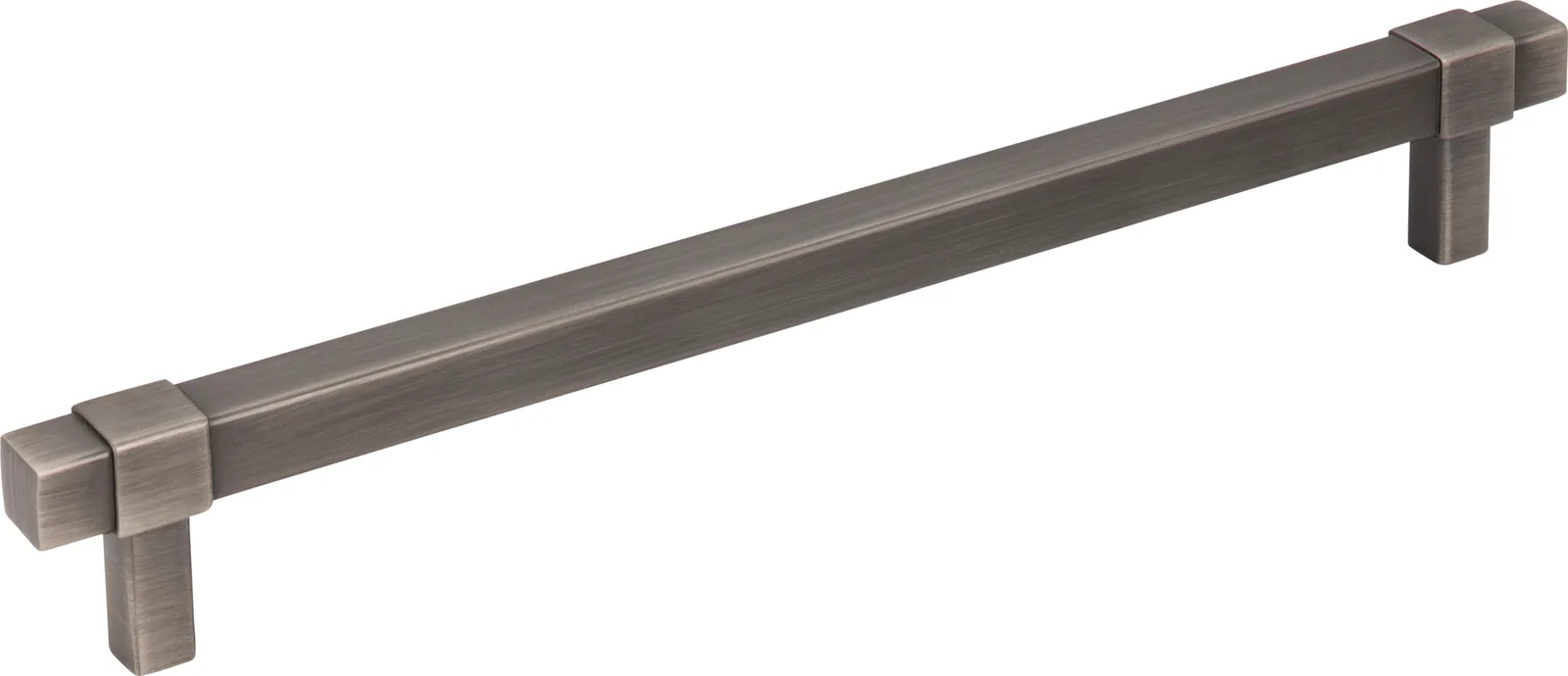 Zane Cabinet Pull-192 in Pewter finish, 8-13/16" overall length, decorative hardware by Jeffrey Alexander
