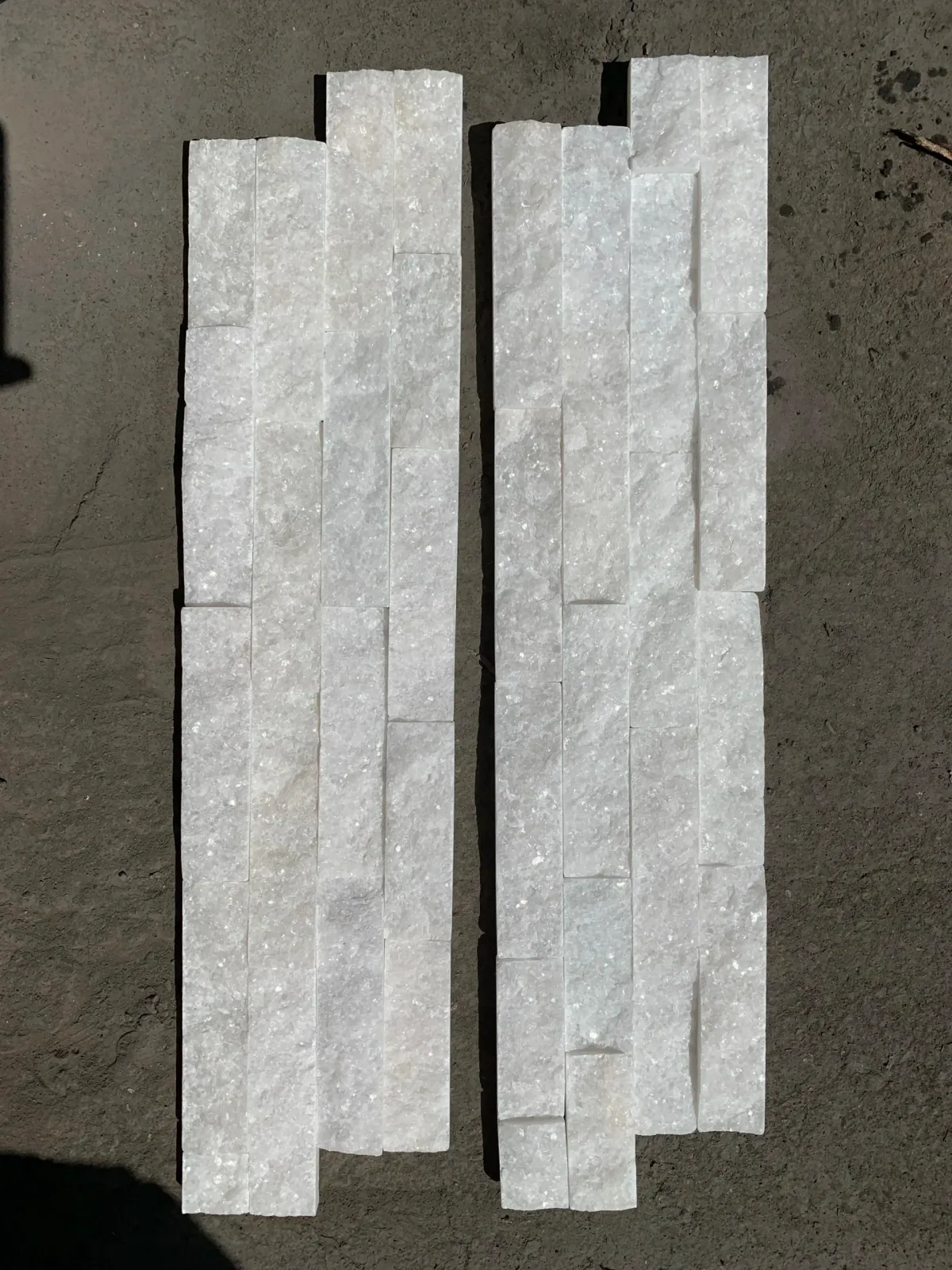Ice (Crystal) White Marble Ledger Panel