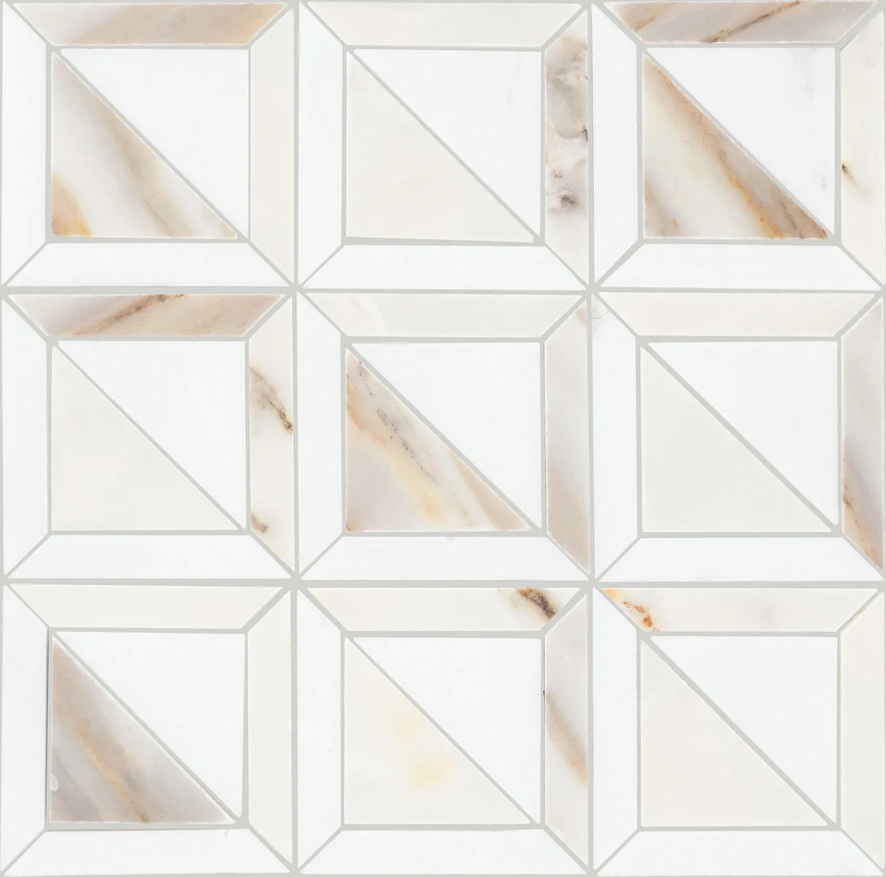 Daltile Gamma Bella Blend Window, Polished Mosaic Tile