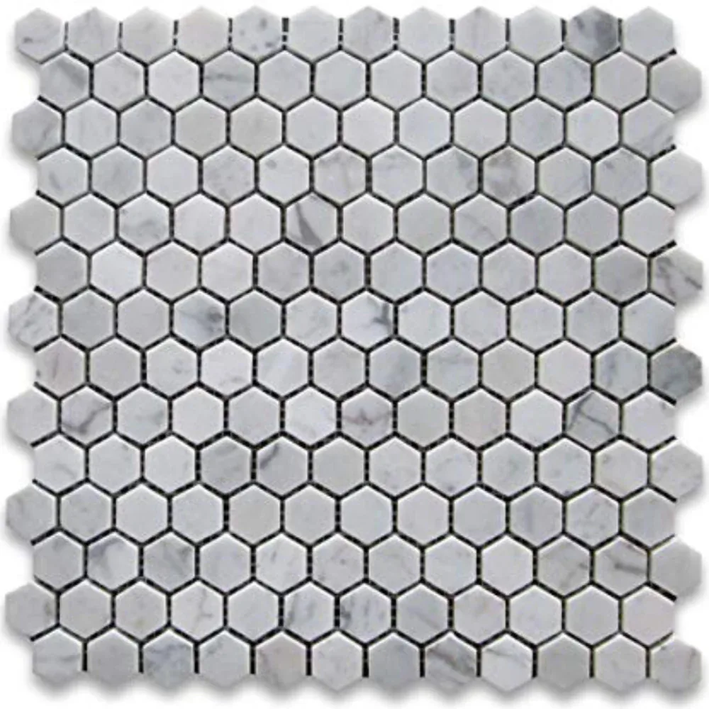 Carrara White Marble Hexagon Mosaic