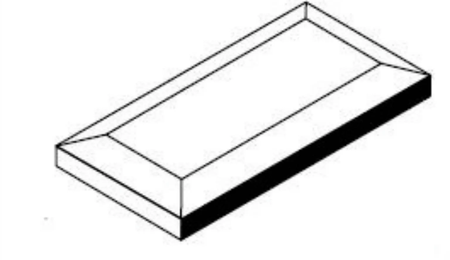 Beveled Single Glazed Edge 6"