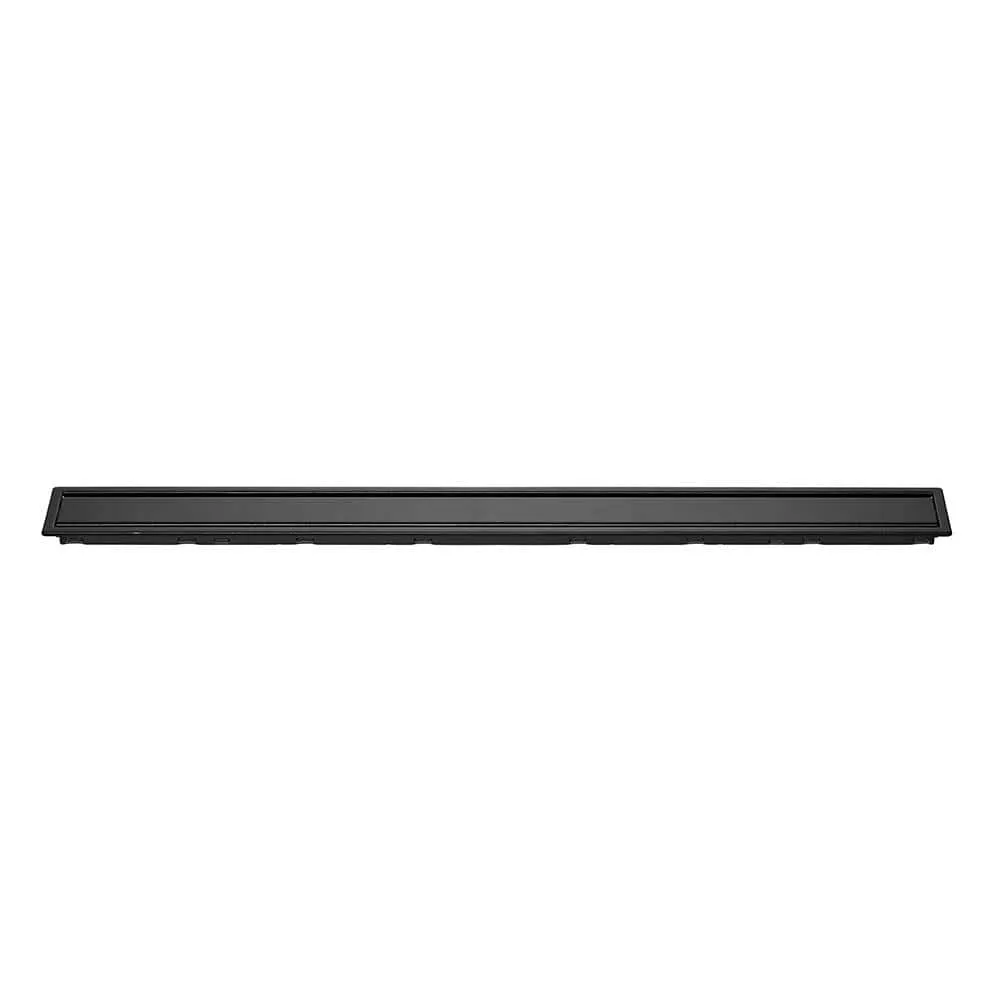 Schluter Kerdi-Line Matte Black Linear Drain Grate Assembly KL1AR19MGS50, 19-11/16 in., textured finish