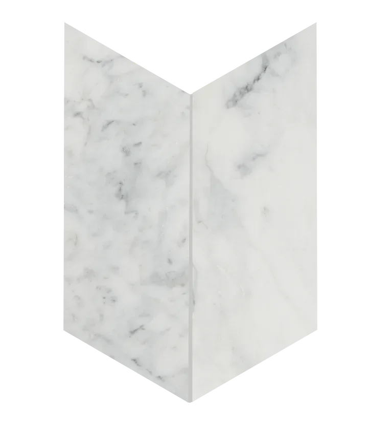 Large Chevron Calacatta Gris