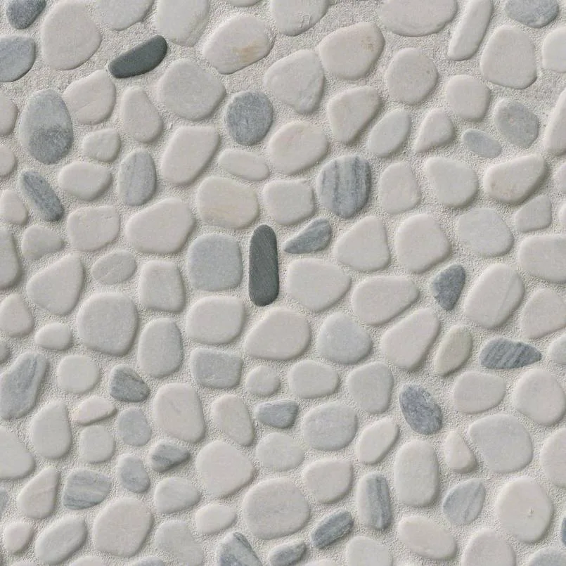 Black And White Pebbles Mesh Backed