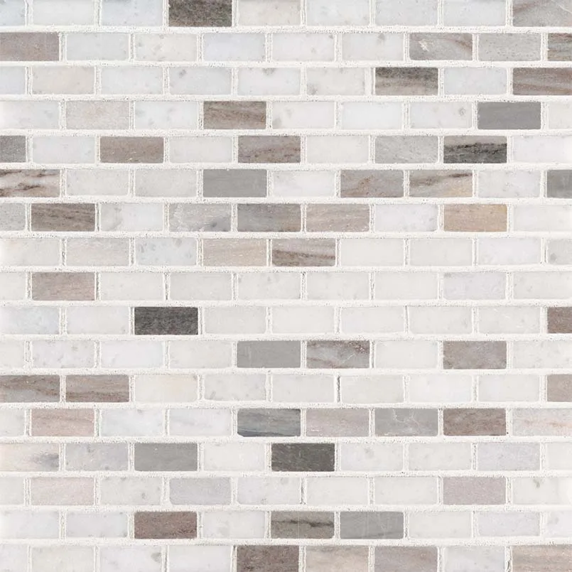 Palisandro Mini Brick Mosaic Tile in polished finish, 1x4 size, made from high-quality material