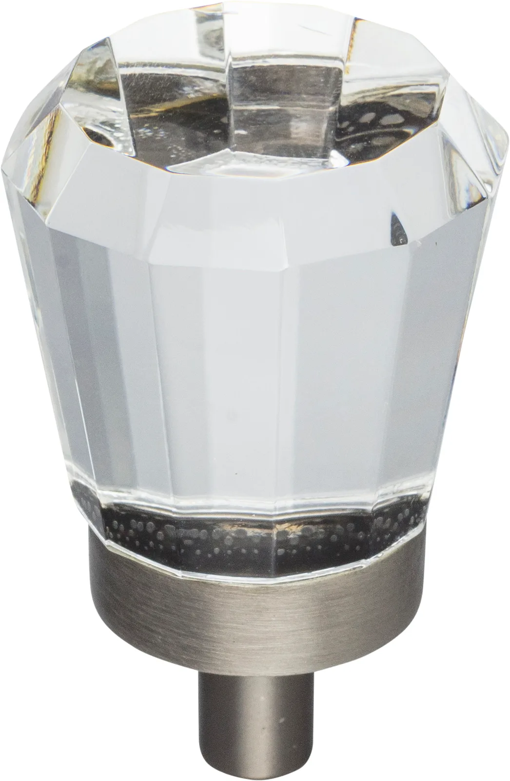 Harlow Small Tapered Glass Knob in Brushed Oil Rubbed Bronze finish, 1" diameter, decorative hardware