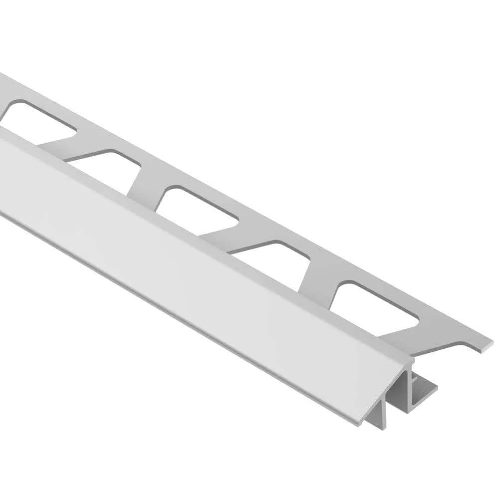 Schluter Reno-TK 1/2" Satin AETK125 transition molding in satin anodized aluminum finish
