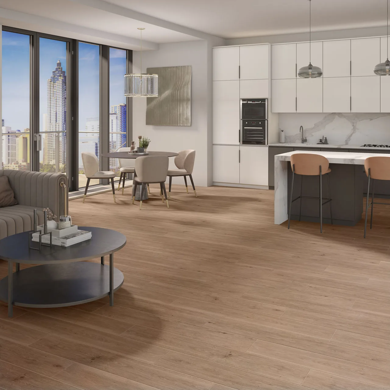 Daltile Pines Terrace Cinnamon 7 1/4X48, SuperGuard Technology, Plank, 3.0MM Luxury Vinyl Plank