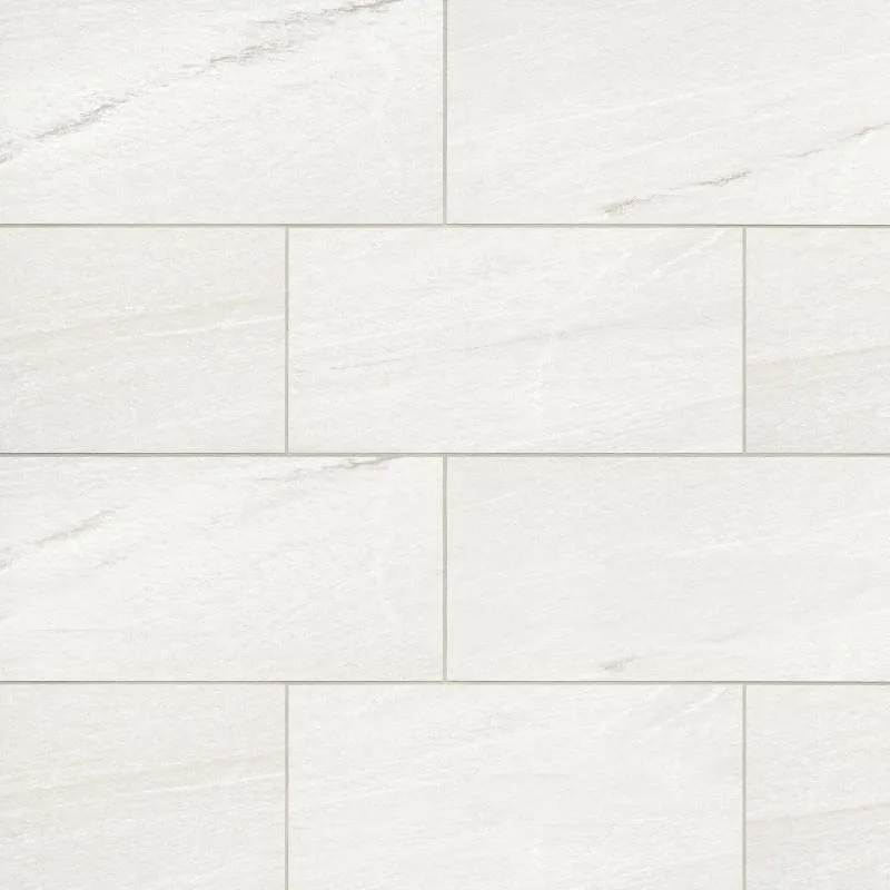 Nova White porcelain tile 24x24 honed finish from Urban 2.0 collection by Bedrosians