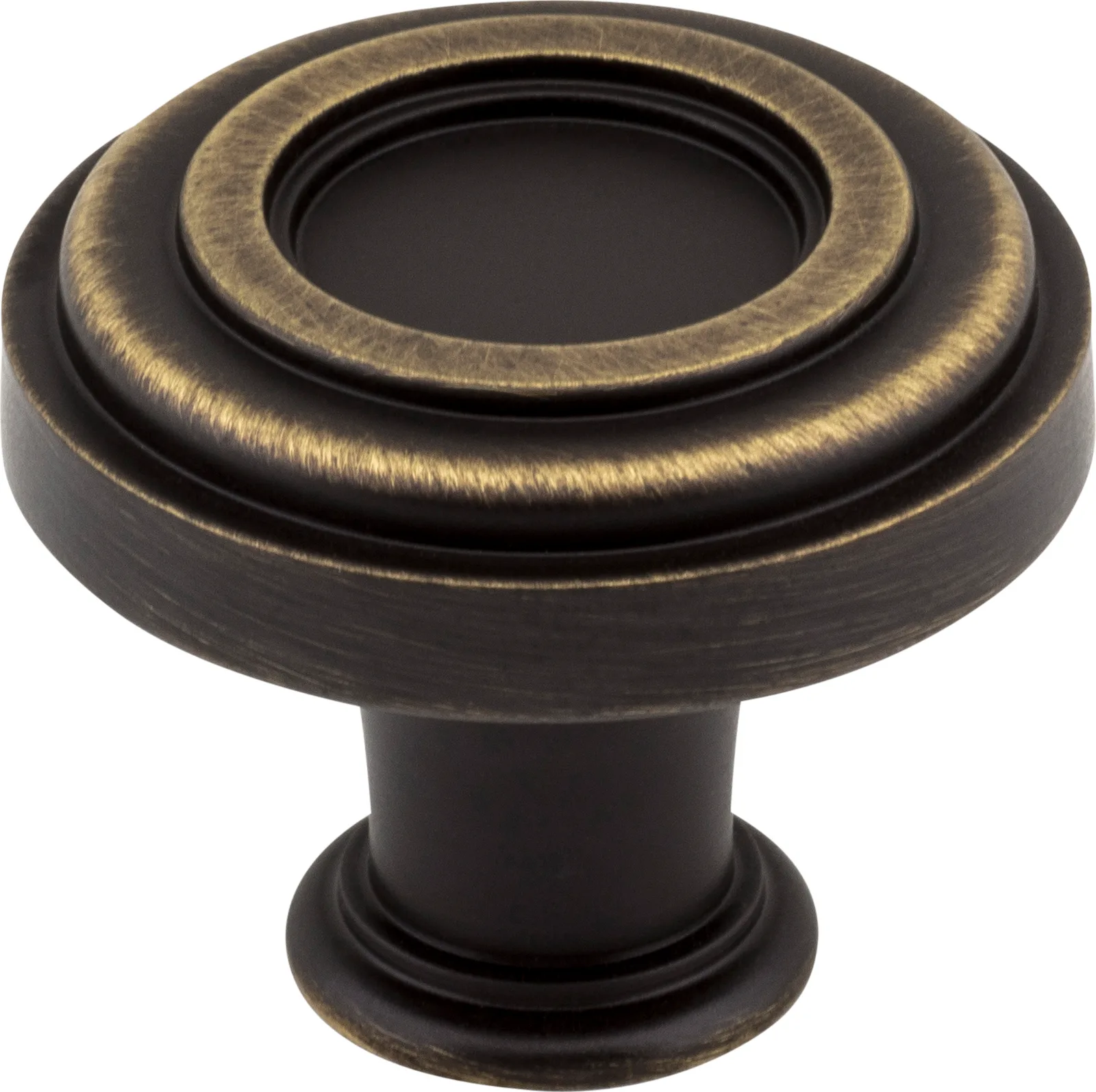 Lafayette Cabinet Knob in Oil Rubbed Bronze finish, 1-3/8" diameter, decorative hardware by Jeffrey Alexander