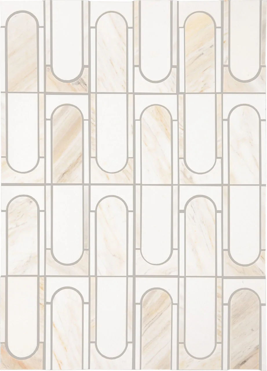 Daltile Perfit Mosaix Namaste & Thassos Capsule, Polished Mosaic Tile