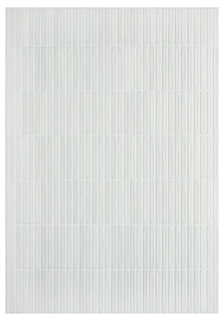 Spark Bars White porcelain tile, matte finish, designed for interior walls, fireplaces, and shower walls