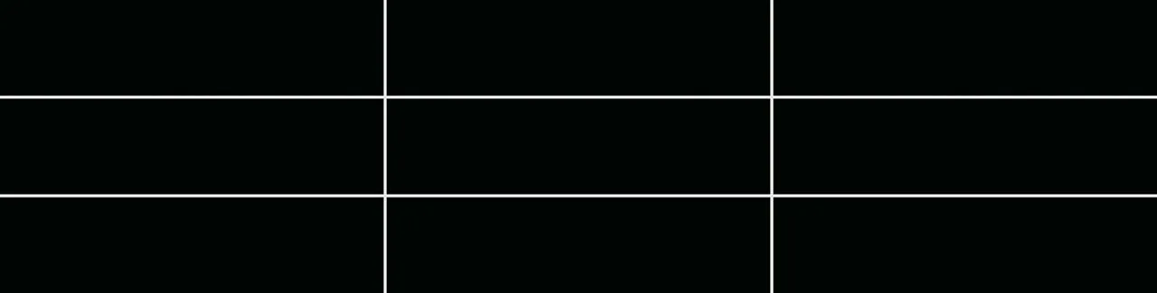 Daltile Color Wheel Linear Black 2X8, Glossy, Rectangle Ceramic Tile