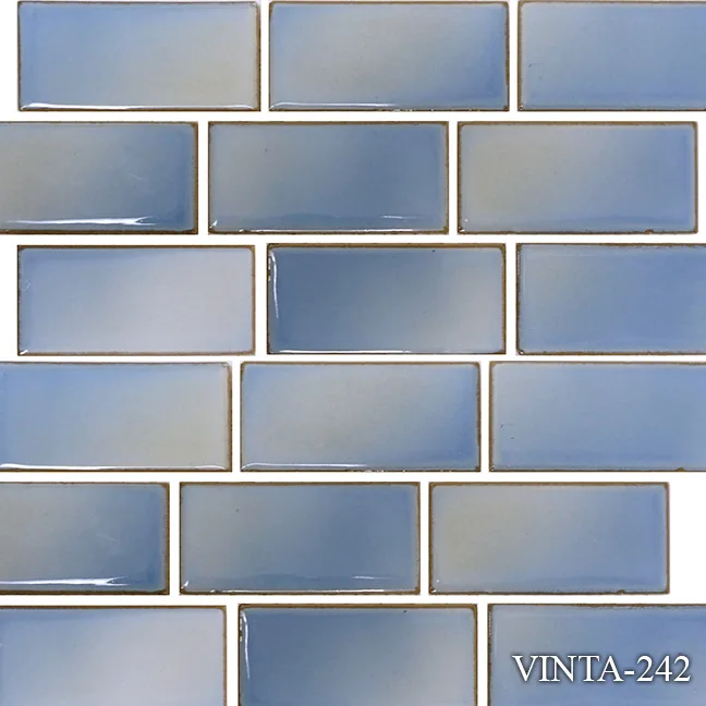 Vinta Series Pool Tile in Spring Breeze 2x4 Ceramic