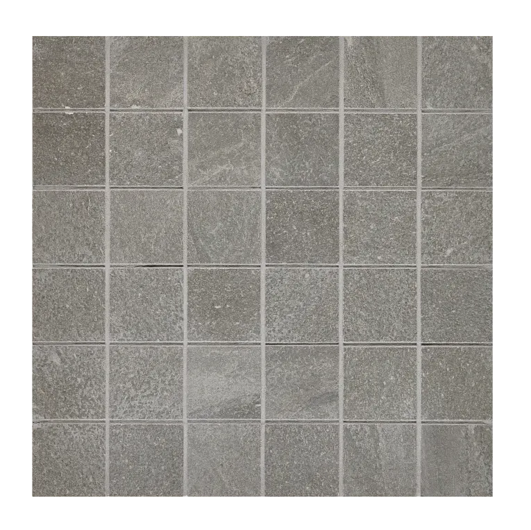 Fluida Graphite 2x2 Mosaic Tile in Matte finish, Rectified Color Body Porcelain, 12x12 sheet size