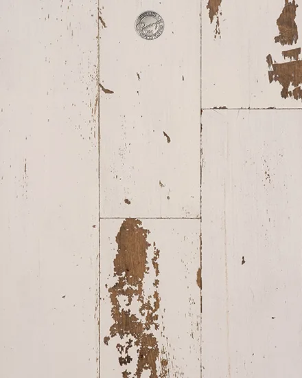 Lighthouse Cove engineered hardwood flooring in ivory white weathered finish, made from European Oak