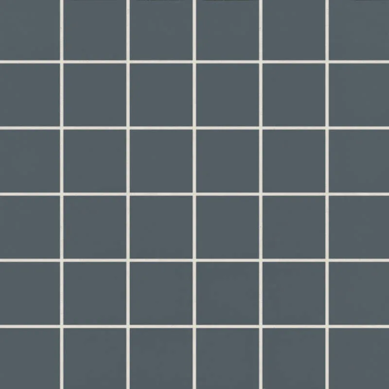 Marin Midnight Tide Mosaic Tile in navy blue porcelain, 12x12 size, matte finish, featuring circular and square shapes