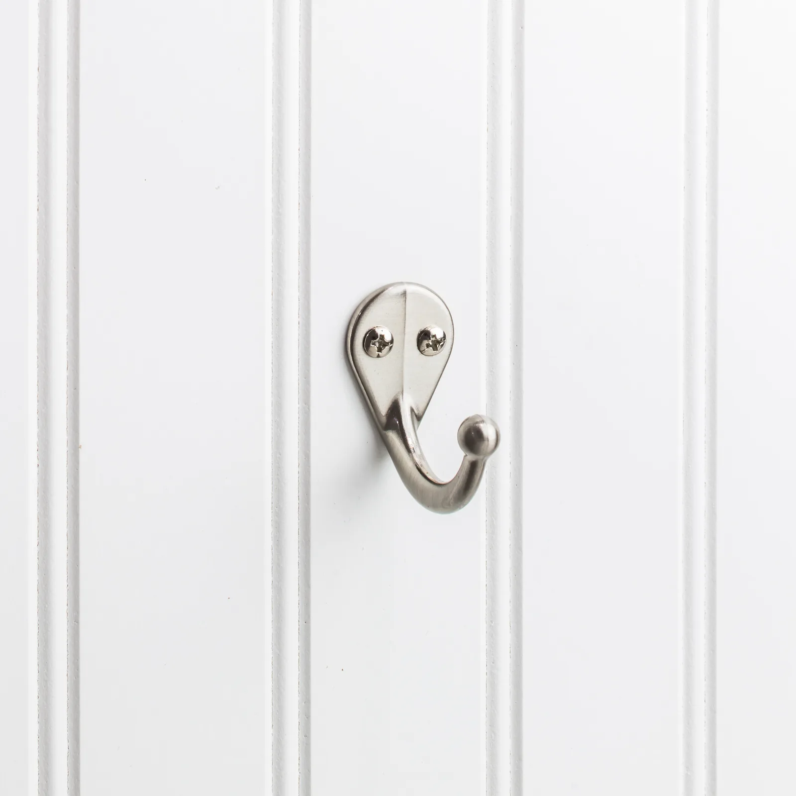 1-3/4" Single zinc wall mount hook. Finish: SN.