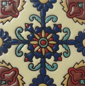 Palenque "La Paz" Handcrafted Relief Mexican Tile