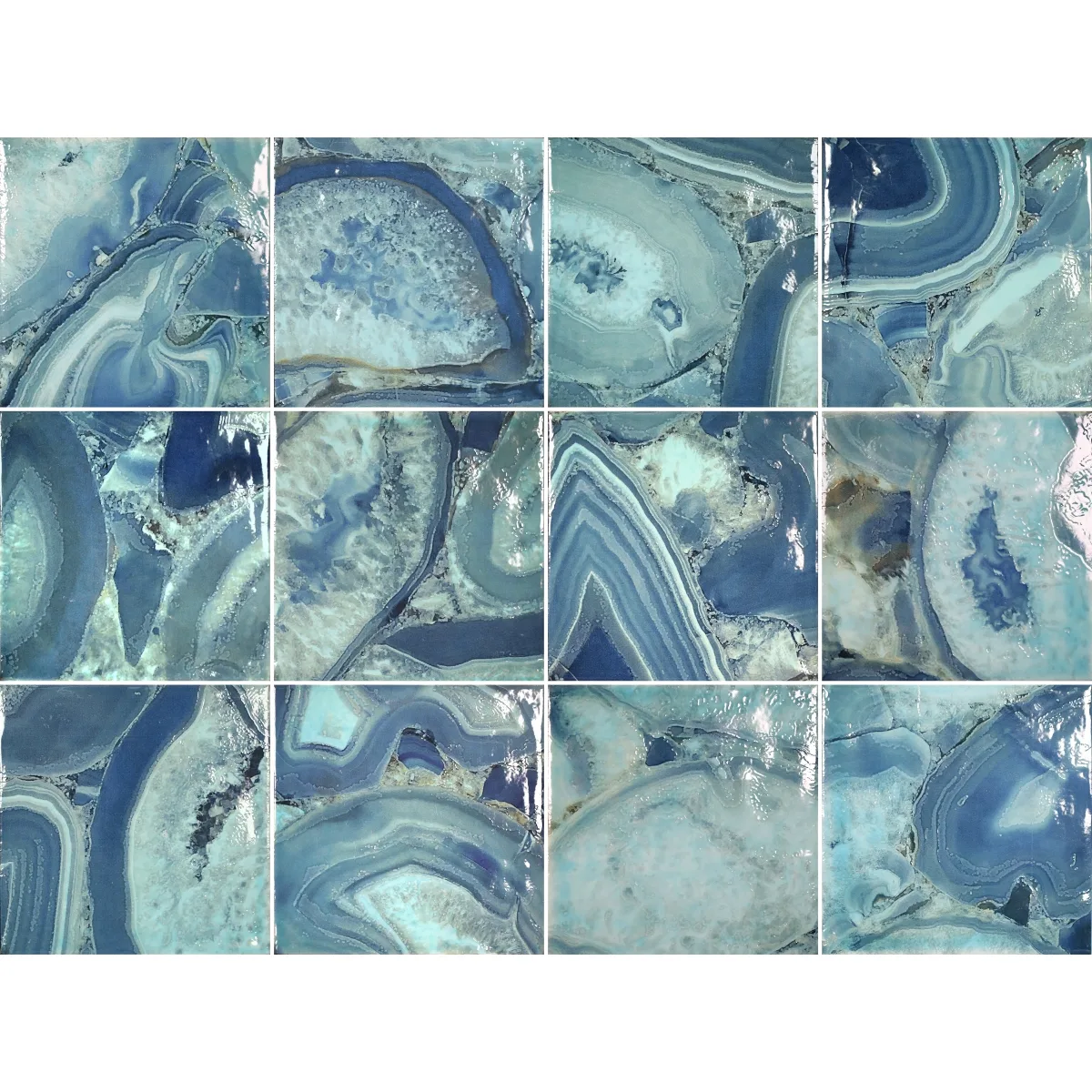 Immerse Glossy Teal Porcelain Tile 6x6 square glossy finish