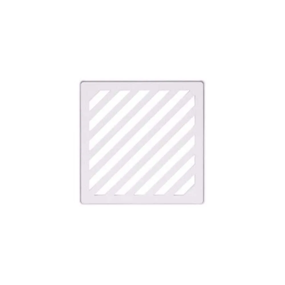 Schluter Kerdi-Drain Grate 4 in. Matte White finish, designed for efficient drainage in modern shower systems.