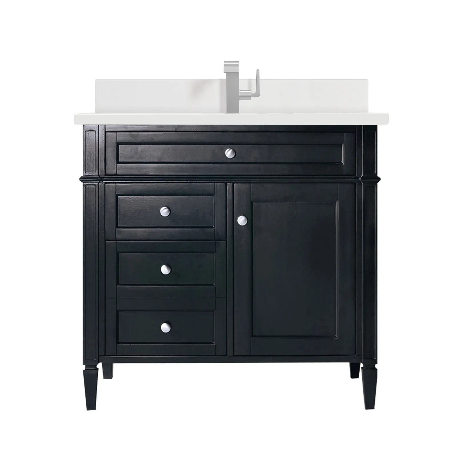 Brittany 36.0" Vanity in Black Onyx, Yellow Poplar material, 36 inches wide
