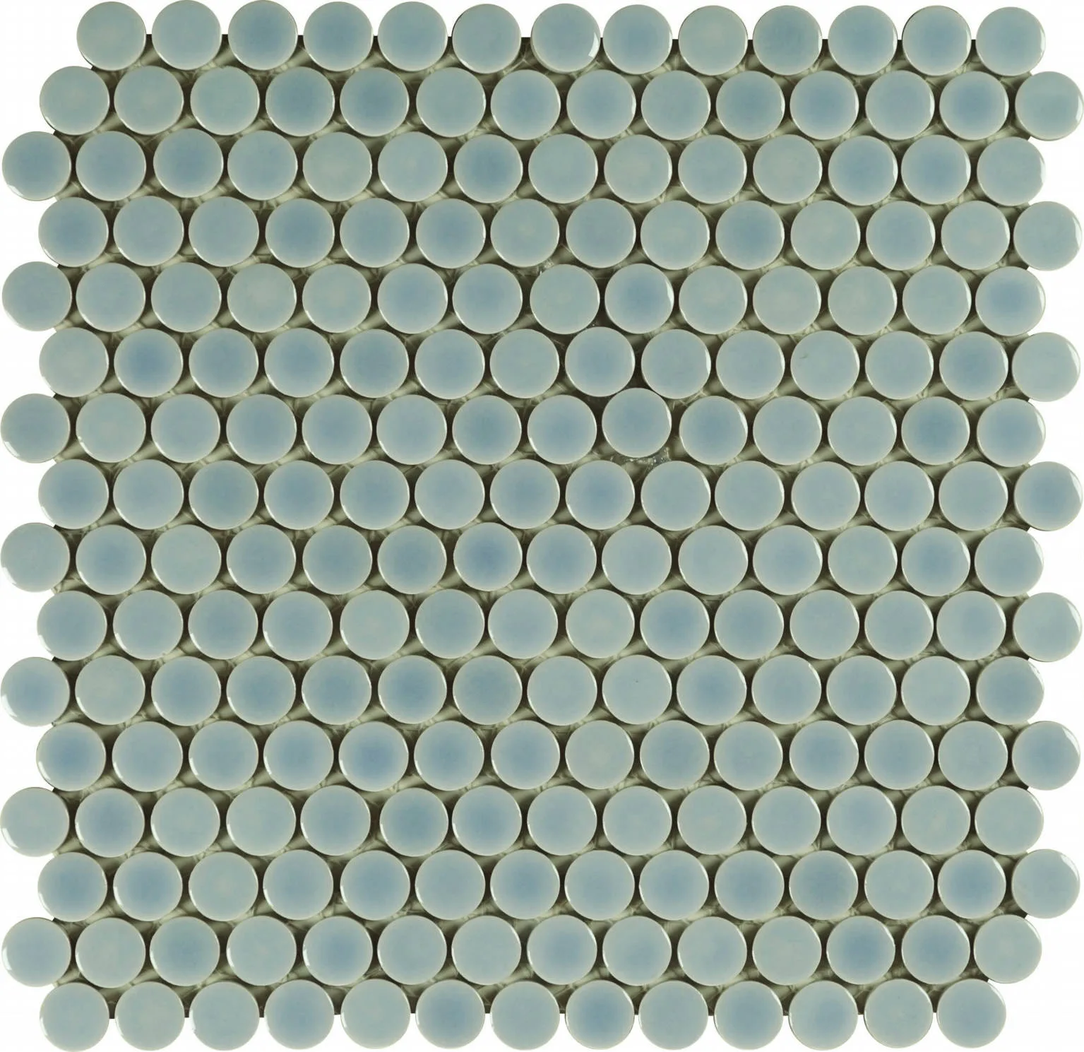 Penny Rounds ¾" Black Matte Mosaic Tile 11.50x12.38 Glass & Ceramic