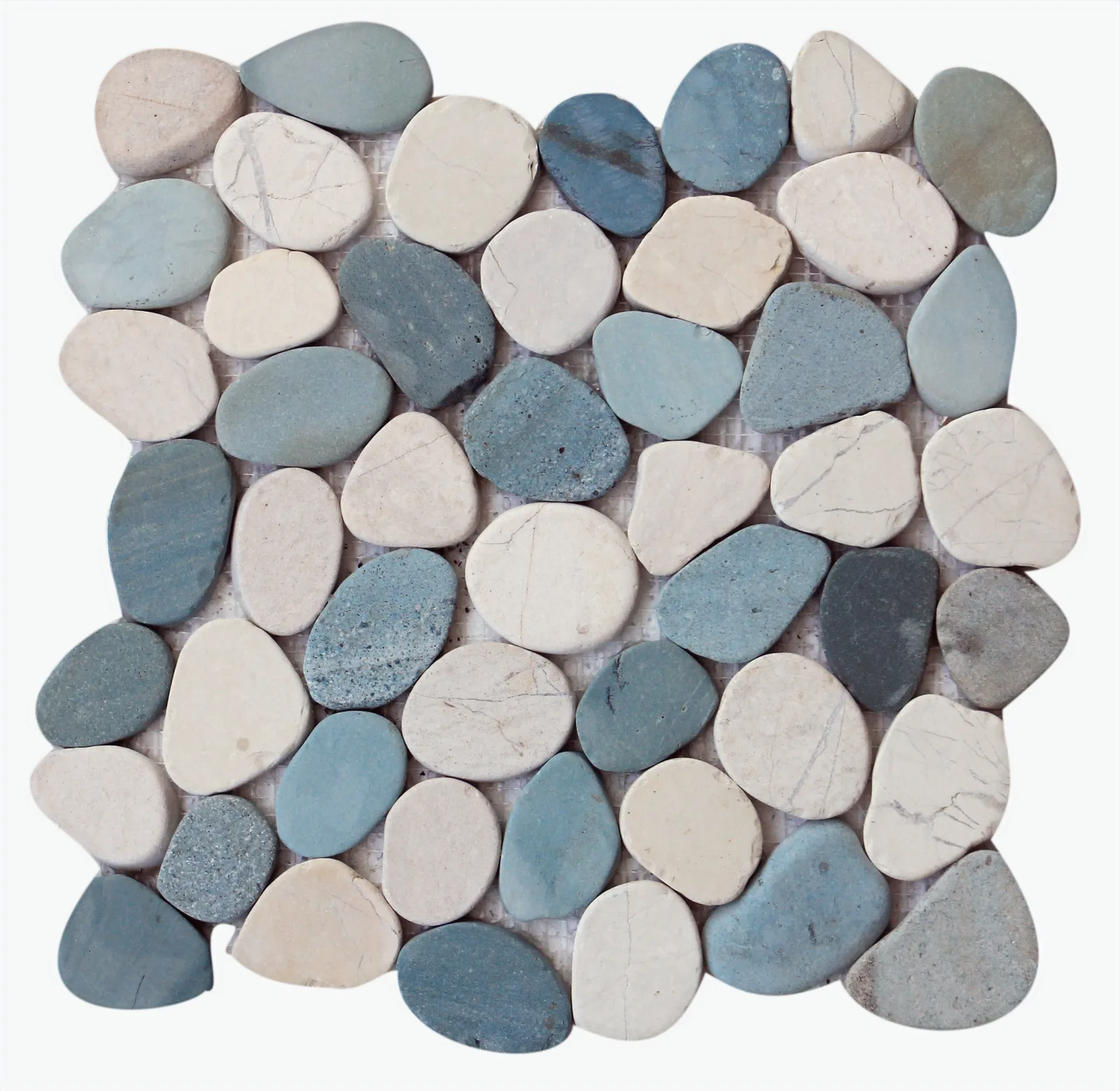 Sky Green Flat Indonesian Stone Mosaic