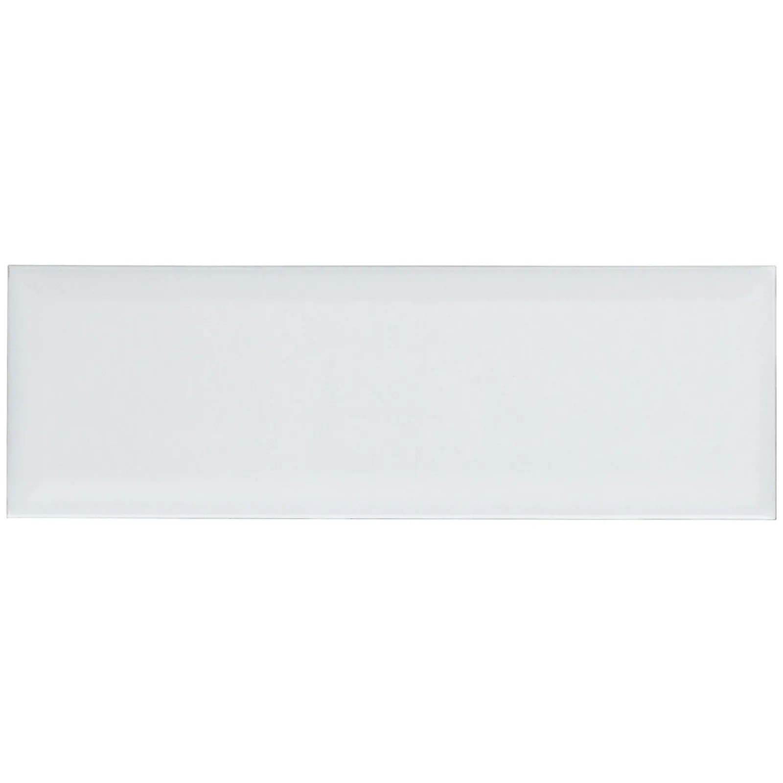 Eclipse Beveled Ceramic Tile in White, glossy and matte finishes, sizes 5/8x12 and 4x12, ceramic material