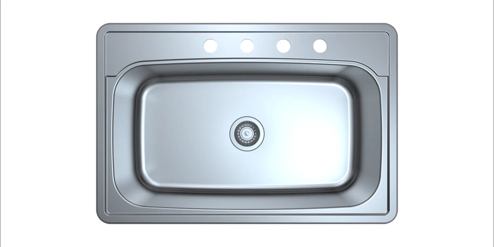 Top Mount Sink Single Bowl