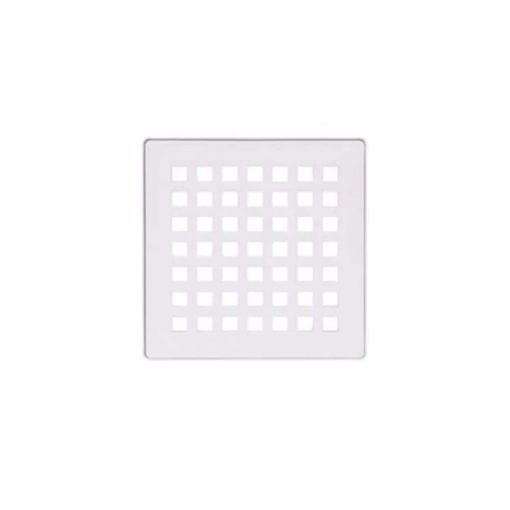 Schluter Kerdi-Drain Grate 4 in. Matte White Square Floor Installation Kit