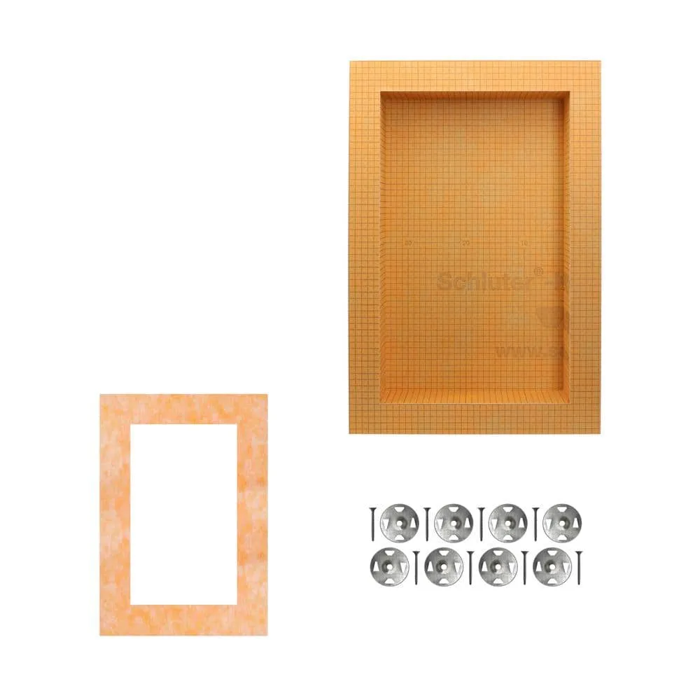Schluter Kerdi-Board-SN Shower Niche with Frame 12 in. W x 20 in. L x 0.5 in. T Underlayment for Tile KB12SN305508AF