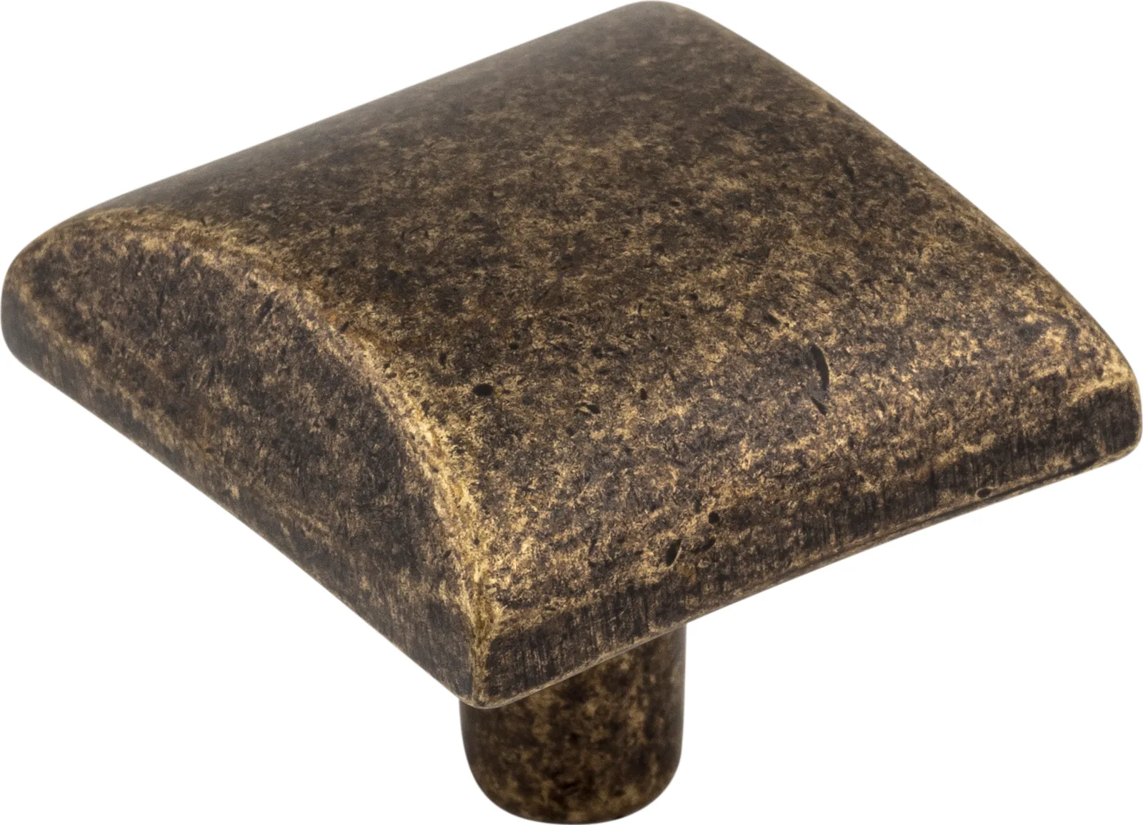 Glendale Cabinet Knob in Distressed Antique Brass, 1-1/8" length, decorative hardware for cabinets