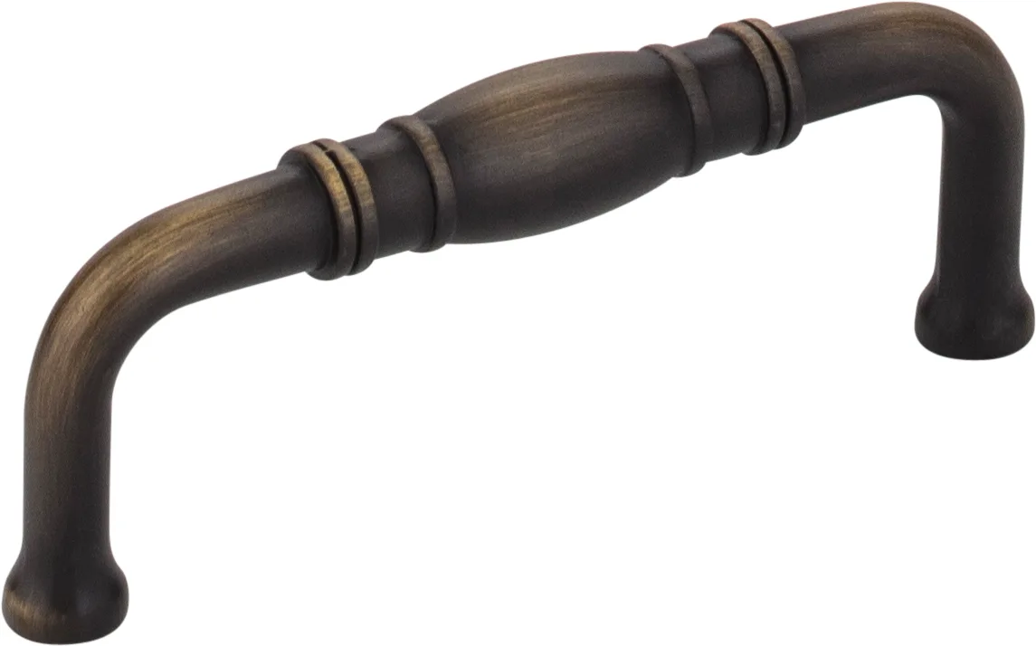 Durham Cabinet Pull-3 in Dark Bronze finish, 3-3/8" length, decorative hardware for cabinetry