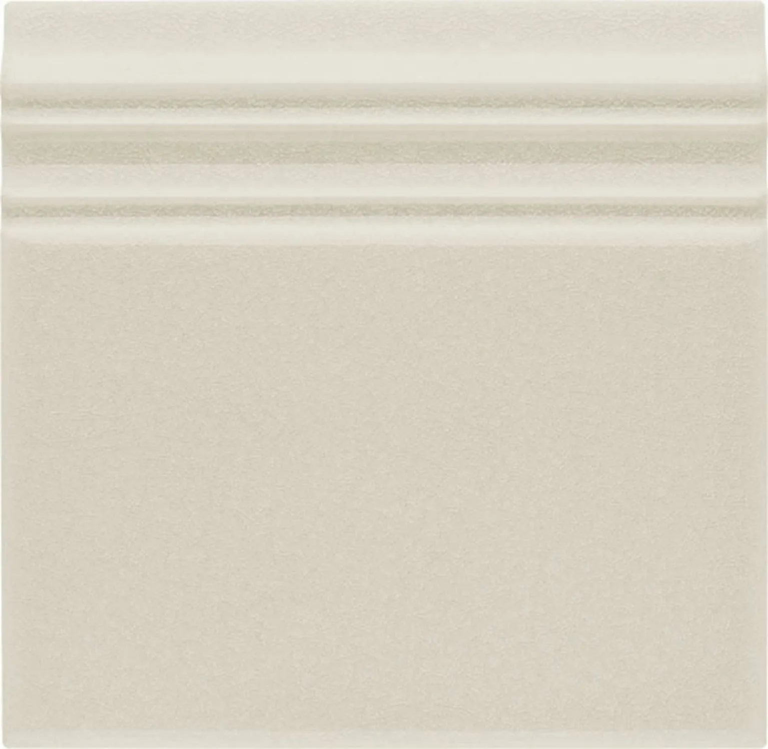 Ocean Collection Base Board Surf Gray 6x6 ceramic tile with glazed top edge