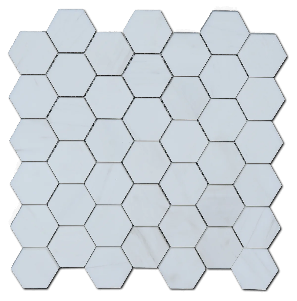 White Dolomite 2" Hexagon Mosaic