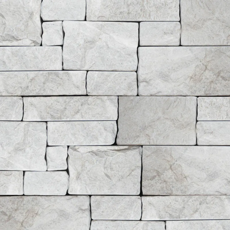 Taupe Tumbled Ledgers 8x22 and 8x18 marble stacked stone tiles