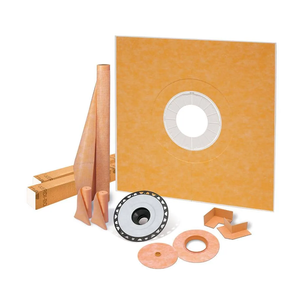 Schluter Kerdi-Shower-Kit 72 in. x 72 in. Shower Kit with ABS Flange KSK1830ABS