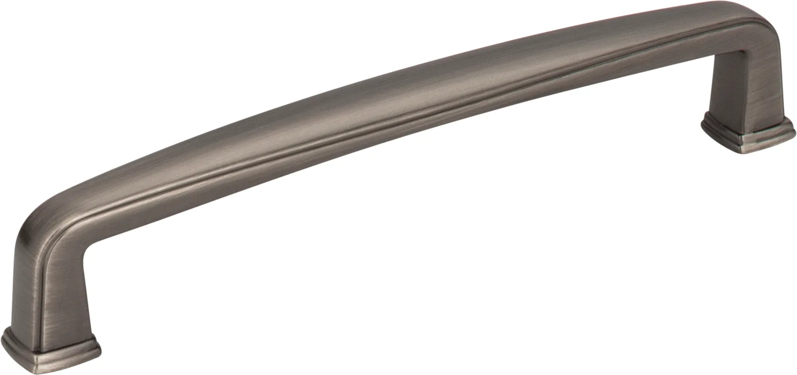 Milan 1 Plain Square Cabinet Pull in Satin Nickel, decorative hardware for cabinetry, modern design