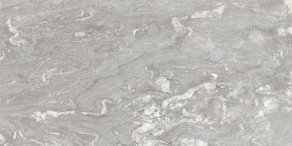 Silver porcelain tile 24x48 and 12x24 glazed finish from Zen Stone collection by Roca USA