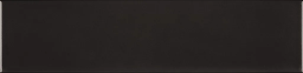 Paddington Black ceramic tile 4x16 size from Siena Decor, featuring a sleek black finish
