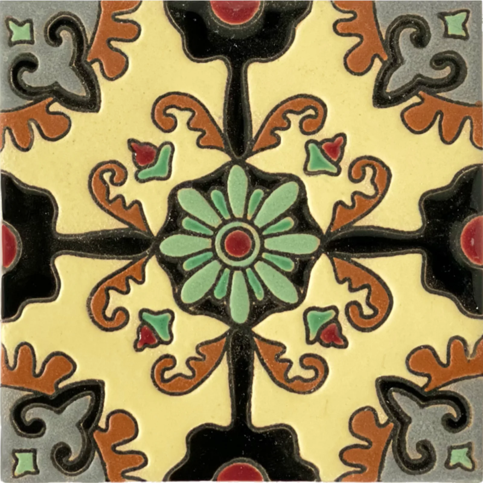Tizimin "La Paz" Handcrafted Relief Mexican Tile