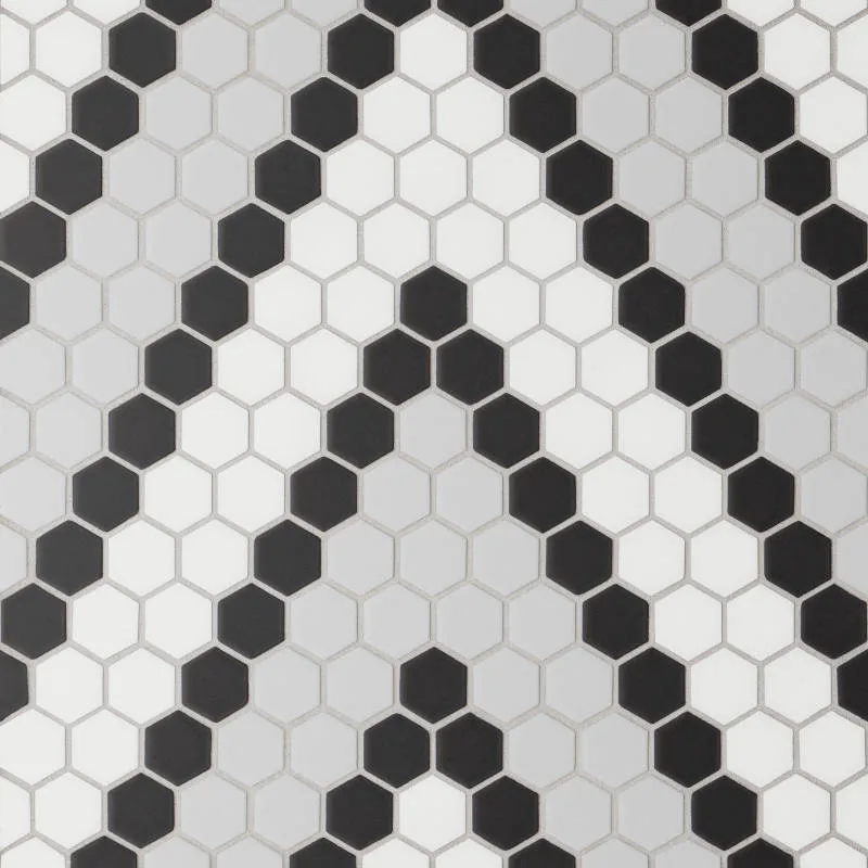 Le Cafe 1" x 1" Matte Porcelain Mosaic Tile - Deco Design 8