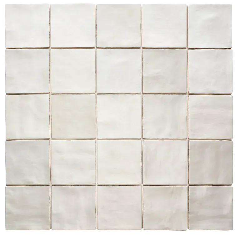 Spark Ivory ceramic wall tile in matte and glossy finishes, available in 3x12 and 5x5 sizes, perfect for backsplashes and accent walls