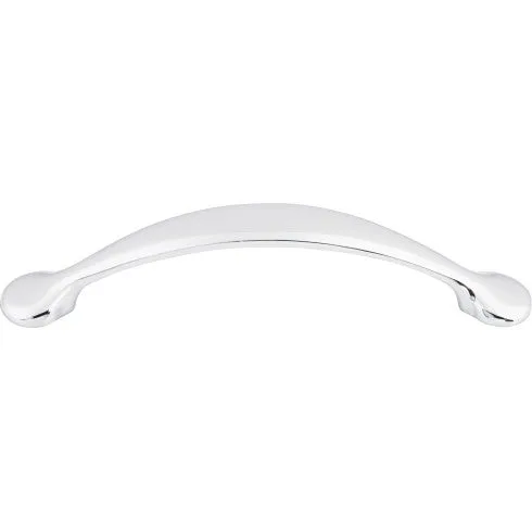 Honeyman Pull in polished chrome and brushed satin nickel finishes, decorative hardware for cabinets