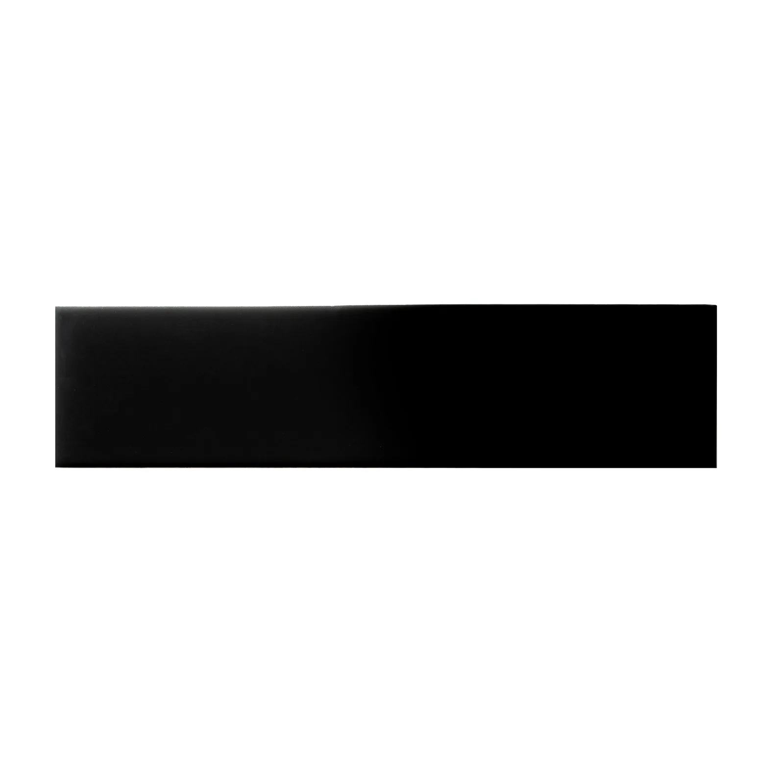 Nox Ceramic Tile in Black, available in glossy and matte finishes, sizes include 3x12, 6x6, and more, made of glazed ceramic.