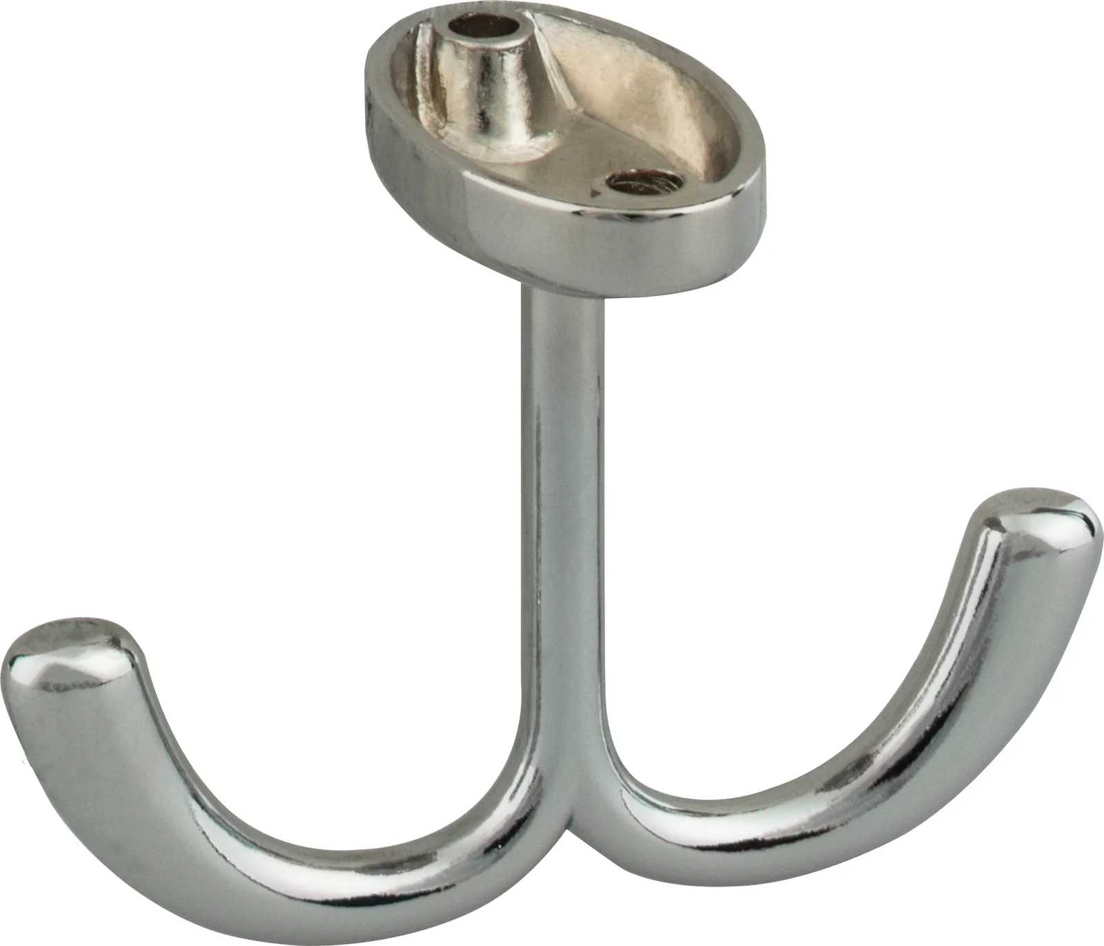 1-9/16" Double zinc ceiling mount hook. Finish: PC.